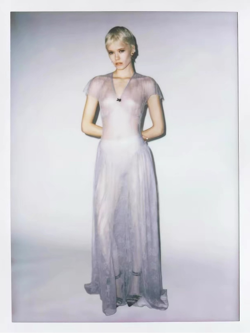 ROTATE BY BIRGER CHRISTENSEN Lace V-Neck Maxi Evening Dress, 32/XXS - Picture 6 of 8